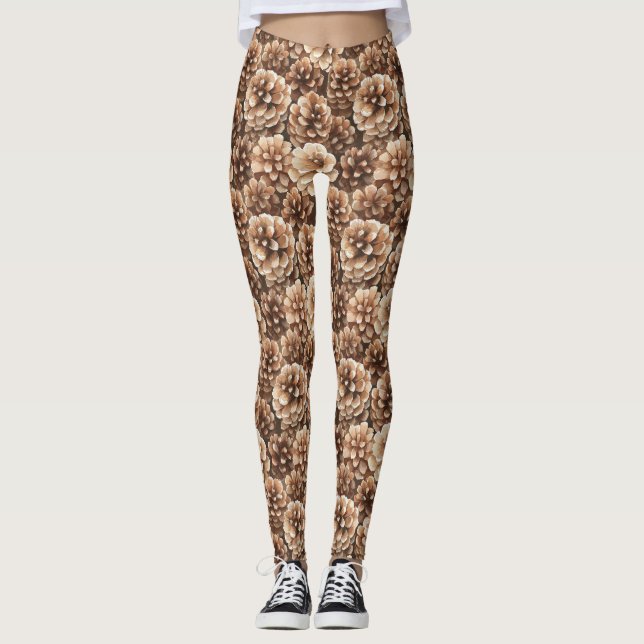 Legging Brown Pine Cones Nature   (Frente)