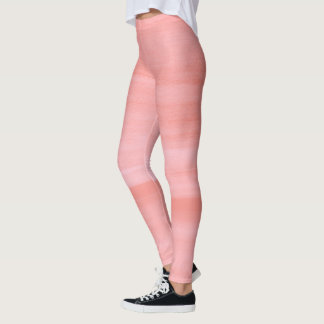 Legging Brushstrokes Coral Watercolor