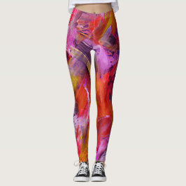 Legging Brushstrokes Vermelhos