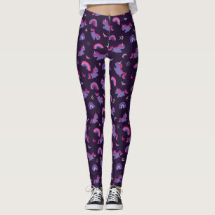 Legging Bruxa arco-íris de gótico Pastel