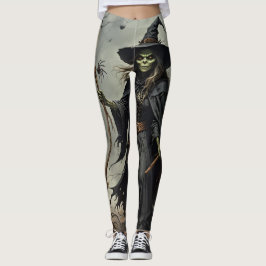 Legging Bruxa Assustadora e Aranhas