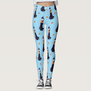 Legging Bruxa de Halloween, Pumpkin Feliz e Gato Negro