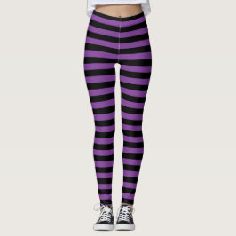 Legging Bruxa de Halloween Roxa e Negra