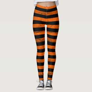 Legging Bruxa do Dia das Bruxas listrada