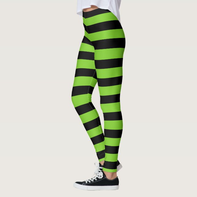 Legging Bruxa Horizontal Preta e Verde Halloween (Esquerda)