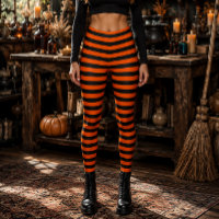 Bruxa Maligna Laranja e Preta Listrada de Hallowee