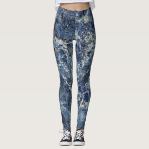 Legging Bue Cinza Black Marble & Beige Veins