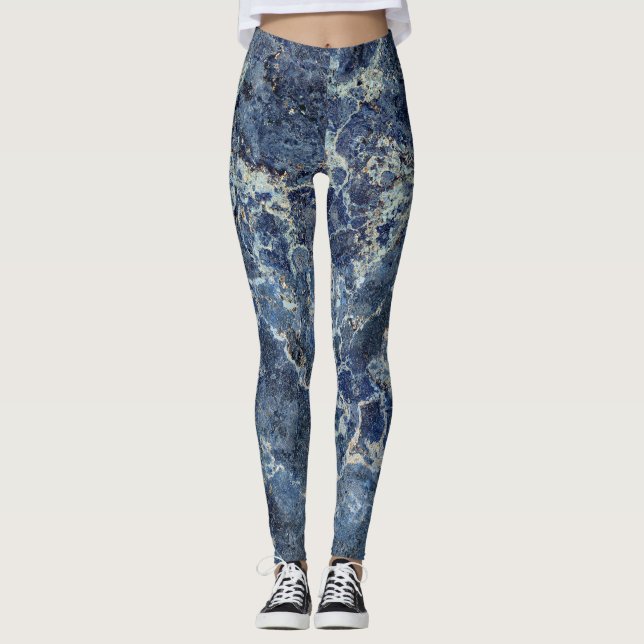 Legging Bue Cinza Black Marble & Beige Veins (Frente)
