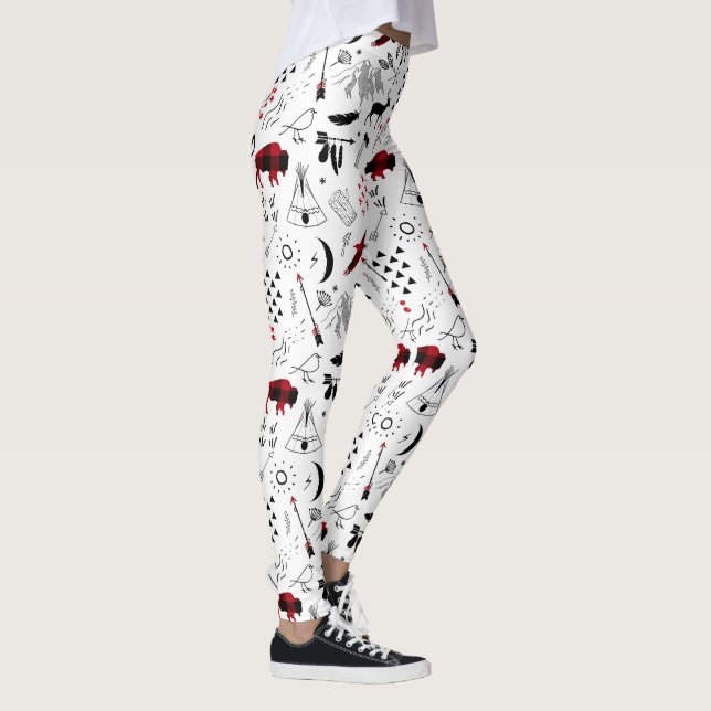 Legging Buffalo Adventures Black and Red Xadrez ID599 (Direita)