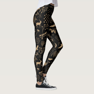 Legging Buffalo Adventures Pattern Kraft ID599