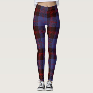 Legging Buffalo plaid navy blue red