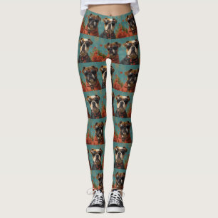 Legging Bulldog Com Rosas Do Coração Dia Dos Namorados