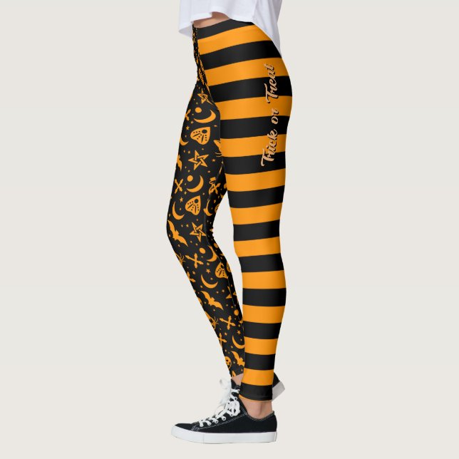 Legging Bumble Bee Striped Halloween Spooky Planchet (Esquerda)
