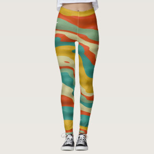 Legging Bumps de design abstrato