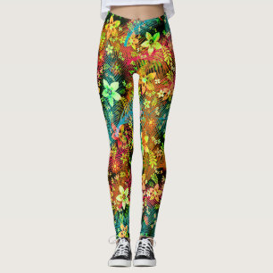 Legging Buquê da Flor de Queda - Penas da Flor Edelweiss