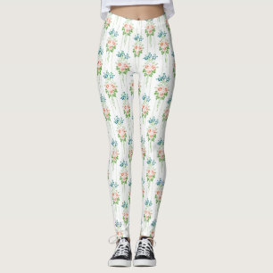 Legging Buquê de Flor do Papel de Barroco