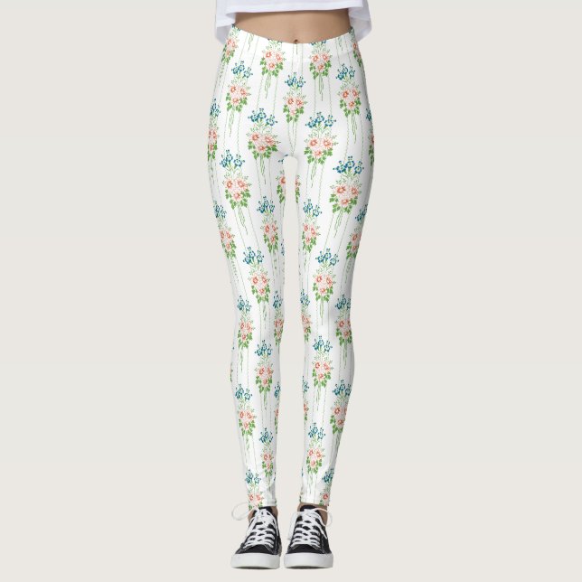 Legging Buquê de Flor do Papel de Barroco (Frente)