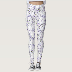 Legging Buquê de flores de aquarelas de híbridos.