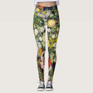 Legging Buquê de Flores em um Vaso por Vincent Van Gogh