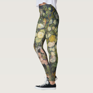 Legging Buquê Floral Impressionista Vintage Van Gogh