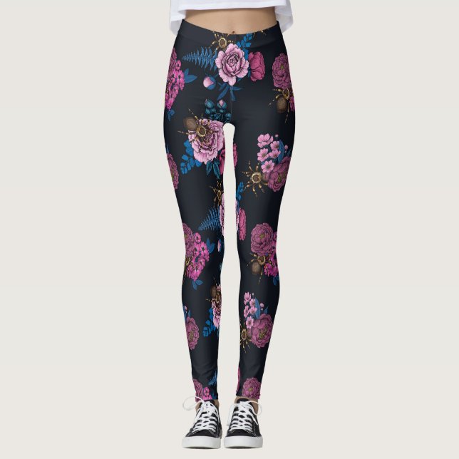 Legging Buquês e tarântula 2 (Frente)