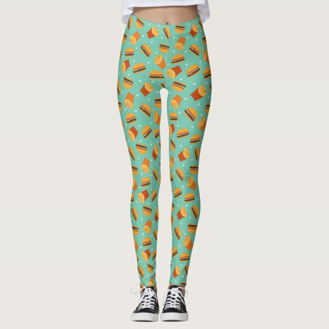 Legging Burger Retro e Fries (Frente)
