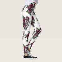 Burgundy Floral Skeleton Gótico