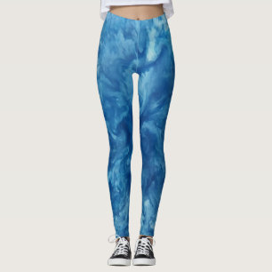 Legging Burst de Cor de Água Azul
