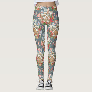 Legging Cabana de Biscoito de Gengibre de Inverno - Luvas