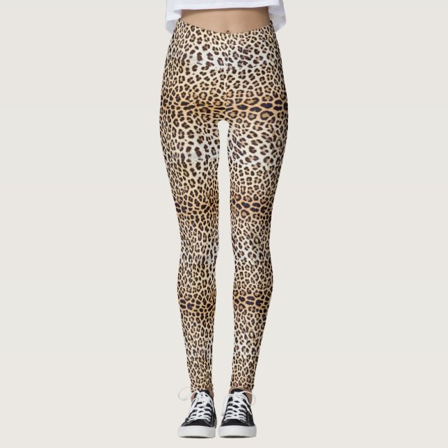 Legging Cabelo do leopardo (Frente)
