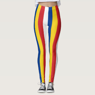 Legging Cabo Verde - Cores de Bandeiras Nacionais Verticai