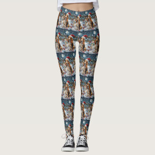 Legging Cachorro Basset Hound Natal Inverno Alegria de Nat