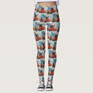 Legging Cachorro Cachorro com Lama Deixe nevar Natal