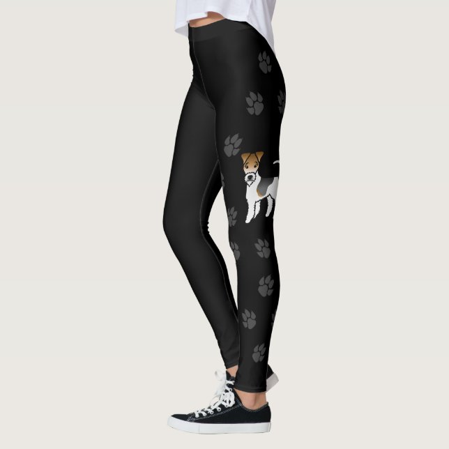 Legging Cachorro Cartoon Cute do Fox Terrier de Fio Tricol (Esquerda)