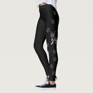 Legging Cachorro e patas Casaco Chihuahua, Pretos E Suaves