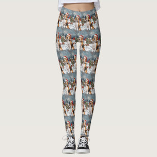 Legging Cachorro Foxhound Inglês Americano Natal de Invern