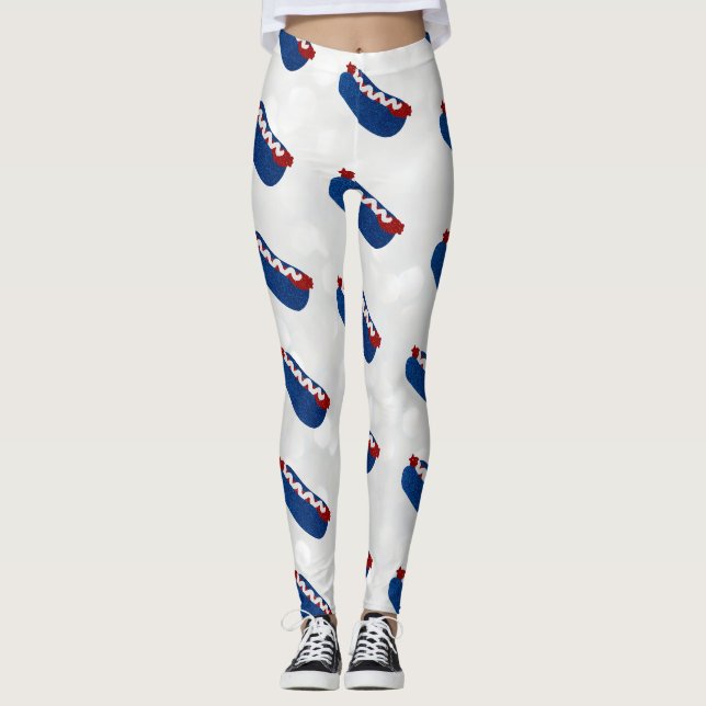 Legging Cachorro Quente 4 de Julho Brilho (Frente)