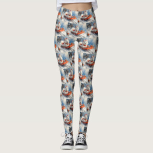 Legging Cachorro Samojado, deixe nevar o Natal