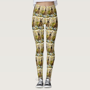 Legging Cachorro Wheaten Terrier Com Ovos de Páscoa Feriad