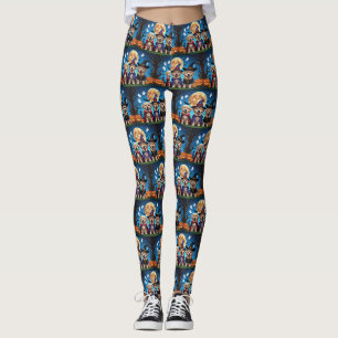 Legging Cachorros da Terra Nova Pumpkin Halloween Funny