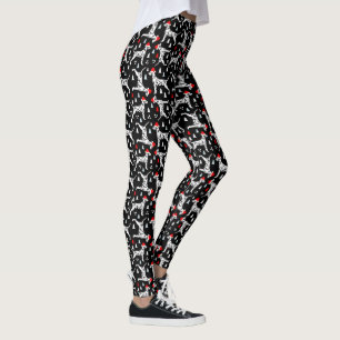 Legging Cachorros Negros de Natal Dalmacianos