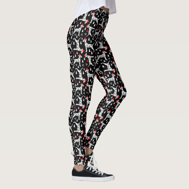 Legging Cachorros Negros de Natal Dalmacianos (Direita)