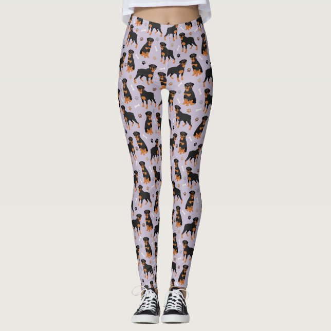 Legging Cachorros Rottweiler Ossos e Pernas (Frente)