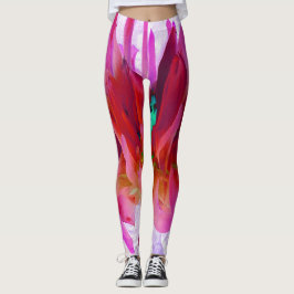 Legging Cactus Dahlia Vermelho e Rosa Quente
