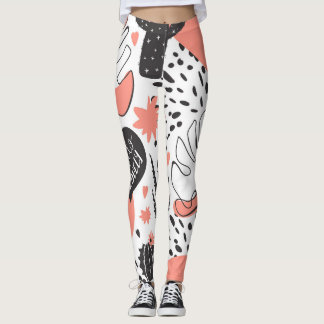Legging Cactus, monstera: padrão uniforme moderno.