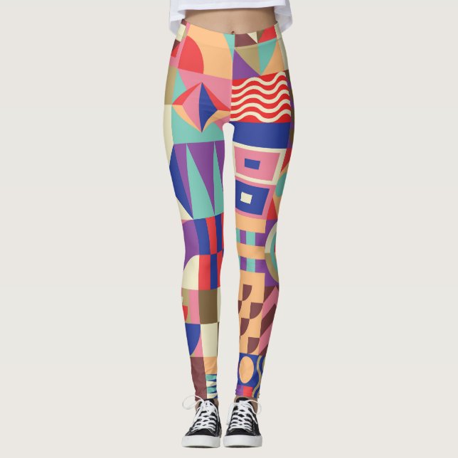 Legging Cactus Succulent: Estilo de Estilo de Desenho (Frente)