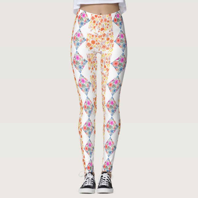 Legging Cadeado de flores silvestres (Frente)