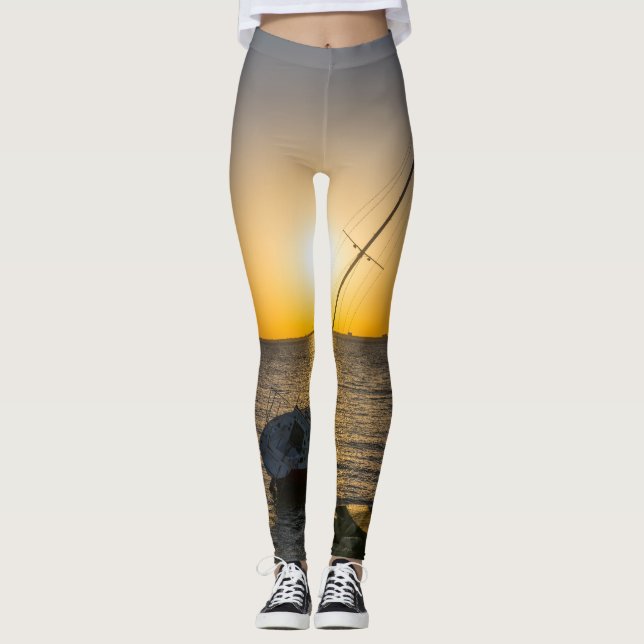 Legging Cadeias de veleiro sunset no Golfo de Breeze (Frente)