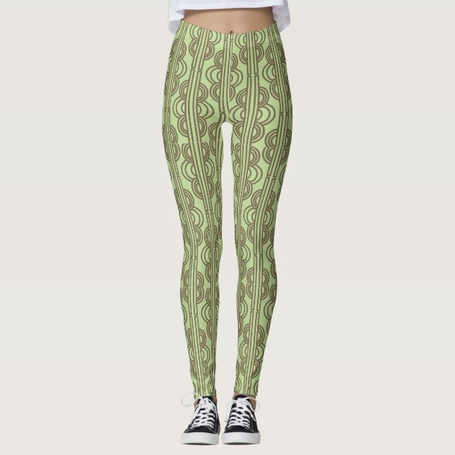 Legging Cadeias Oval Verde (Frente)