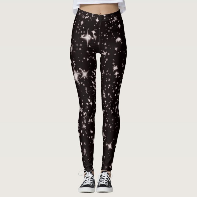 Legging cadeiras pretas de estrelas (Frente)